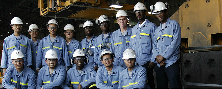 The multi-cultural team who make up the Anode Baking Furnace shift in Qatalum’s Carbon Plant